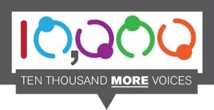 10,000 more voices logo